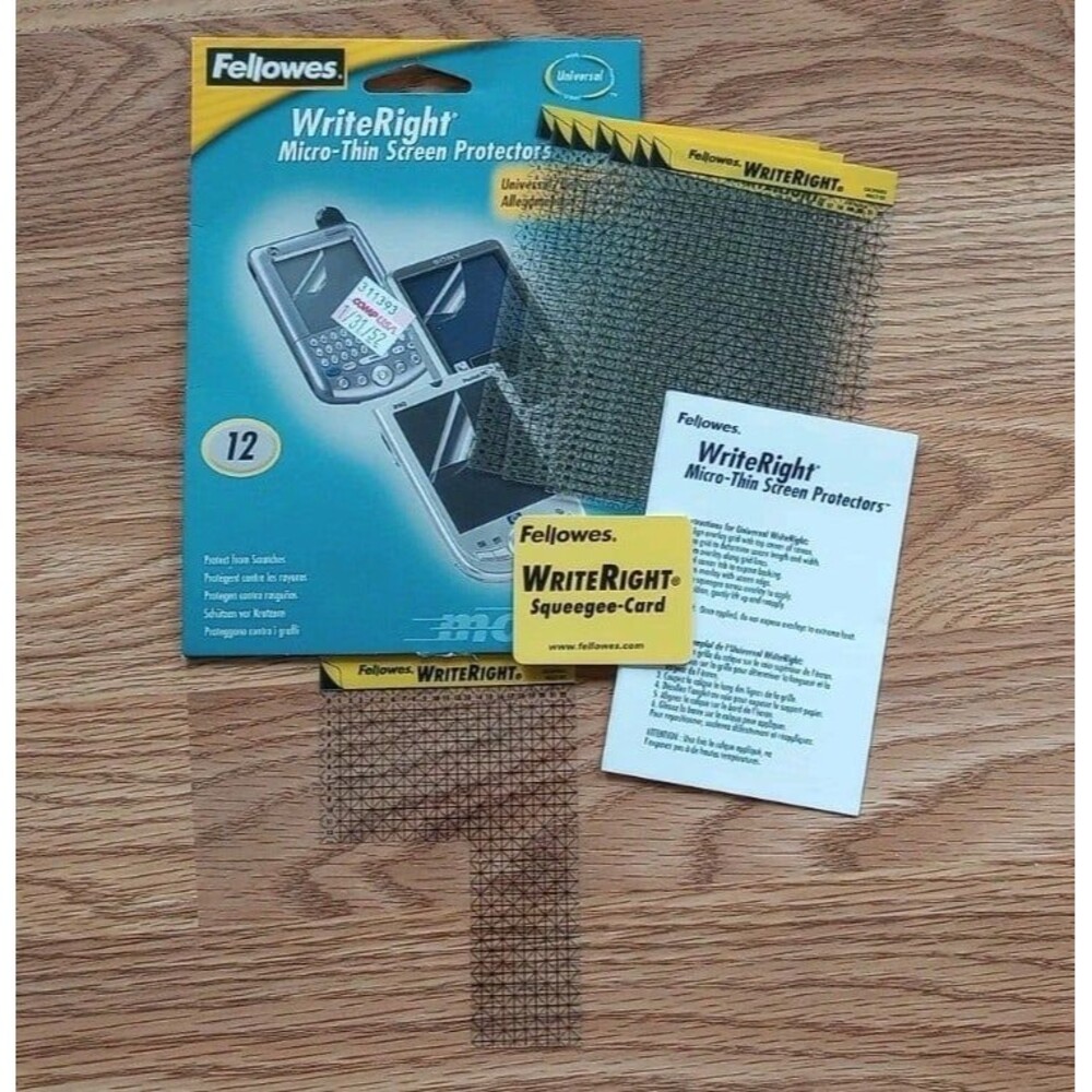 Fellowes WriteRight Micro-Thin Mobile Screen Protectors (Universal)(7 Left) Used
